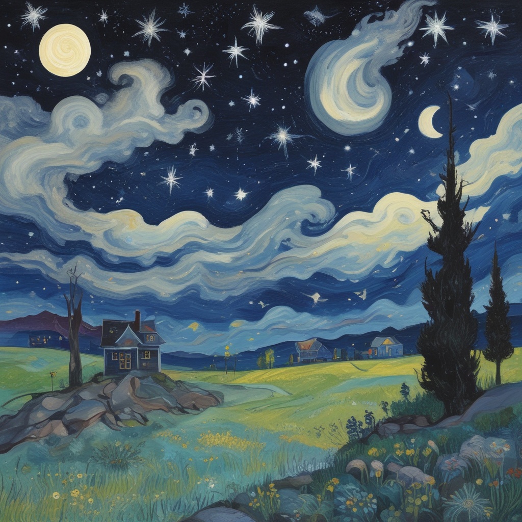 Illustration titled Starry Night